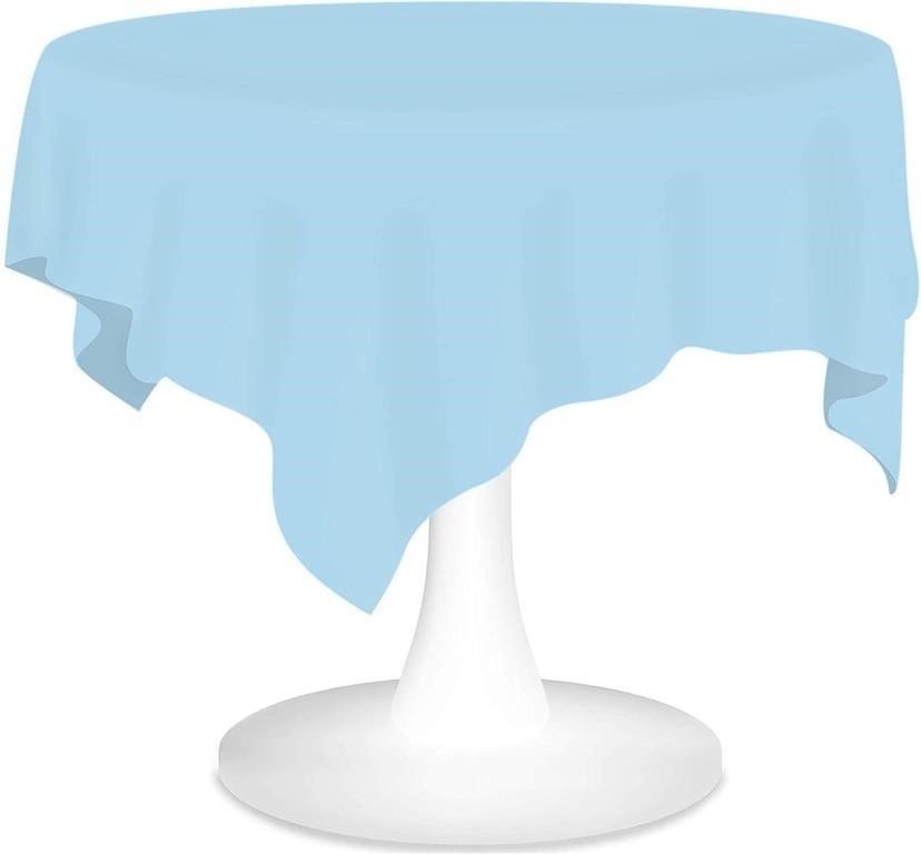 R2765  Party Ulyja Blue Plastic Tablecloths 84" 3