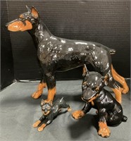 Goebel Doberman Figurines.