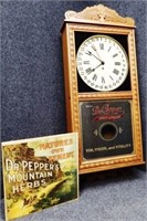 Dr. Pepper 8 Day Regulator Oak Wall Clock