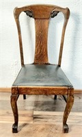 Chaise vintage en bois de chêne