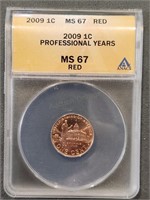 2009 Cent Professional Years Anacs Ms67