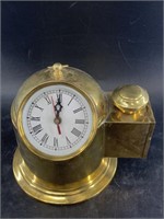 Desktop ship's compass/clock, 8"