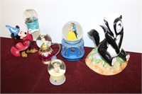 Disney Snow Globes & Bambi Skunk