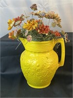 Yellow Pitcher Wit Flowers
