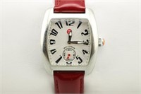 Michele Urban Watch Red Leather
