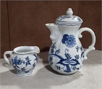 Blue Danube Japan Coffee Pot And Creamer