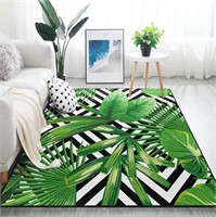 ALAZA Jungle Palm Tree Area Rug 7'x5'