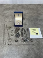 Assortment of jewelry, multiple items marked