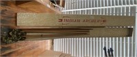 Indian Archery Bow Box w/9 Unfinished Arrows