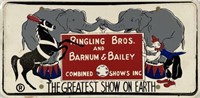 RINGLING BROS. BARNUM BAILEY LICENSE PLATE