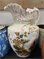 Porcelain Gold Luster Decorated Pitcher
