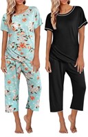 (new)Size:M, 2 Pack: Womens Pajamas Short Sleeve