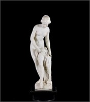 FRENCH 19th C MARBLE SCULPTURE OF A NUDE