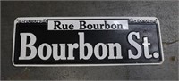 Novelty Bourbon St Street Sign