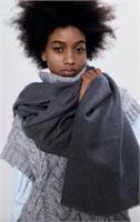 Wide scarf or stole gray plain Zara - Wide scarf
