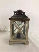 Metal and Glass Lantern Lamp