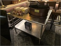 4 FT SS TABLE WITH UNDERSHELF