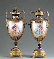 Pair of Sevres Urns, 18th c.