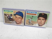 Pair of 1956 TOPPS Baseball Cards in Top