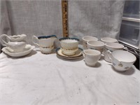 Mixed Vintage/MCM Cups & Saucers-Corningware