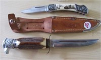 (2) Knives, Lot includes 1 hunting knife with