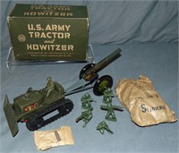 Boxed Marx Army Tractor & Howitzer Playset