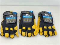 3 pairs XL Working Gloves