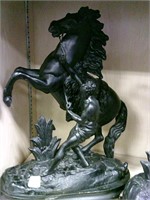 17" Black Metal Horse Statue