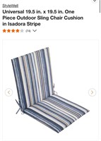 Outdoor Sling Chair Cushion in Isadora Stripe