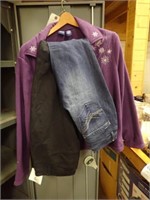 (3) Blue Jeans - Size 9, Pants-18W, Purple Sweater