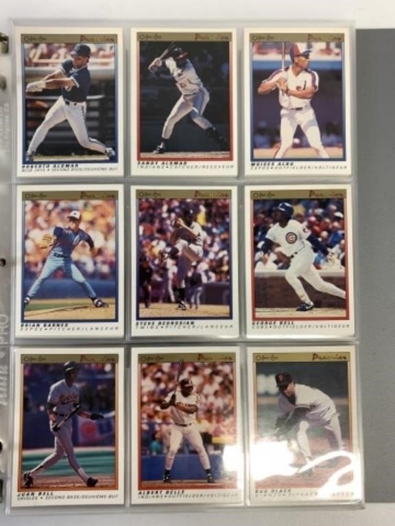 1991 OPC Premier 1-132 Baseball Complete Set