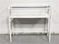 White wood plant stand
