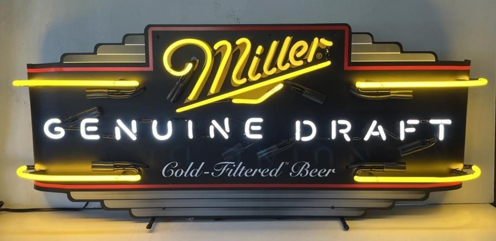 (QQ) Miller Genuine Draft Neon Sign With
