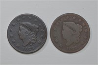 2 - 1826 Large Cents