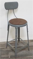 Vintage industrial metal stool