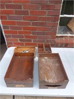 Wooden File boxes & Misc