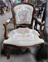 French Provincal Parlor Arm  Chair 37"h x 42"l