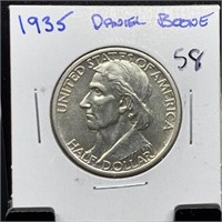 1935 DANIEL BOONE COMM SILVER HALF DOLLAR