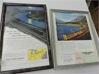 New York Central & Union Pacific Advertising pcs