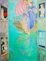 Mylo Quam Oil on Canvas Sea Lady