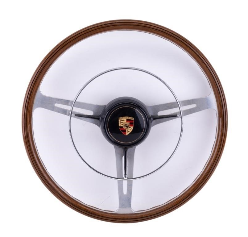 Vintage Wood Porsche Steering Wheel
