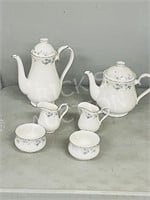 Royal Albert "Morning Flower" teapot & coffee pot