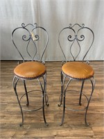 Pair of Wire Ice Cream Parlor Barstools