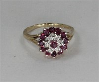 RUBIES AND DIAMONDS SET IN 10k GOLD