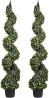 Artificial spiral cypress trees