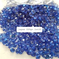 VTG JAPAN-MADE 9MM BLUE ACRYLIC STONES 220 GRS