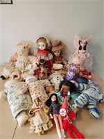 LARGE LOT OF HANDCRAFTED DOLLS