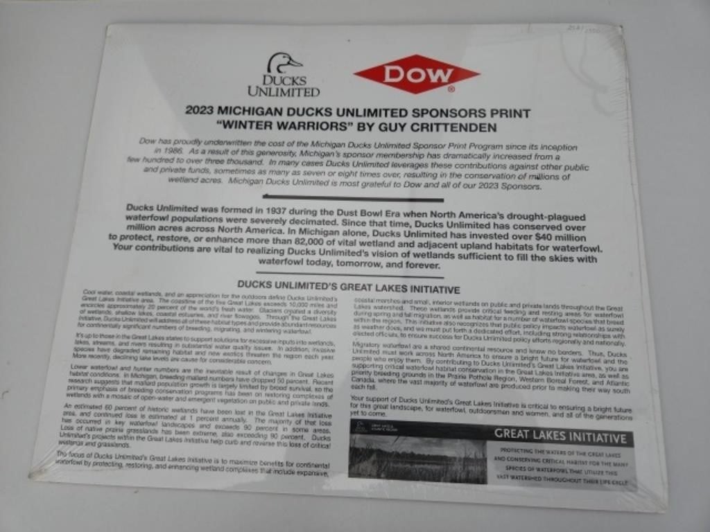 2023 Michigan Ducks Unlimited sponsor print