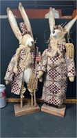 2) patriotic handmade bunnies