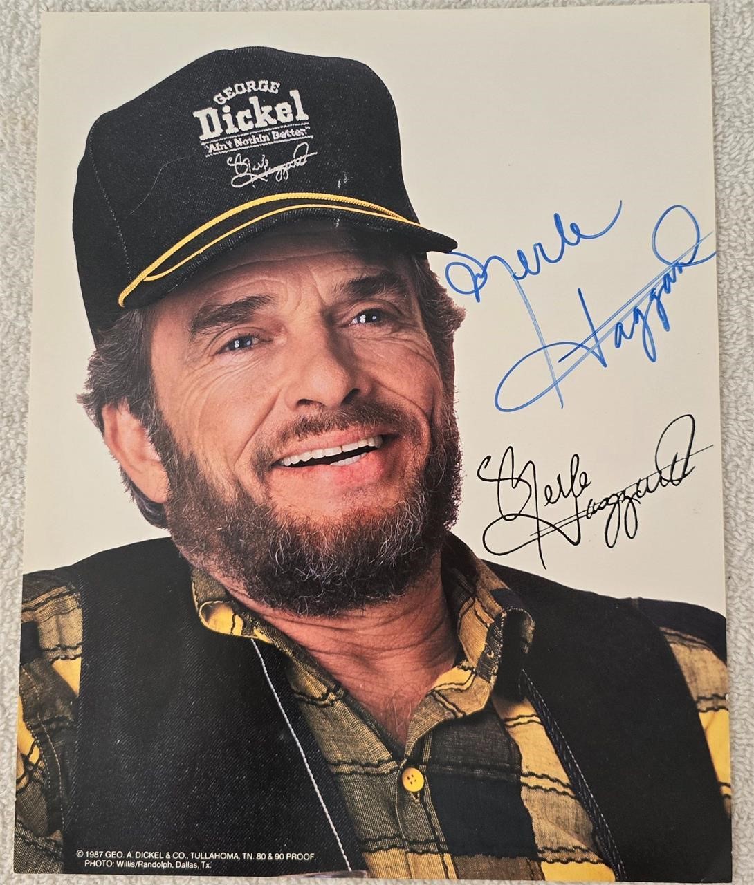 Vintage Signed Merle Haggard picture